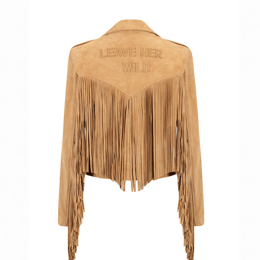 Leave Her Wild Jacket — Suede Tan