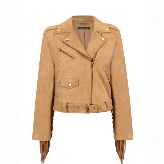 Leave Her Wild Jacket — Suede Tan